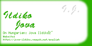 ildiko jova business card